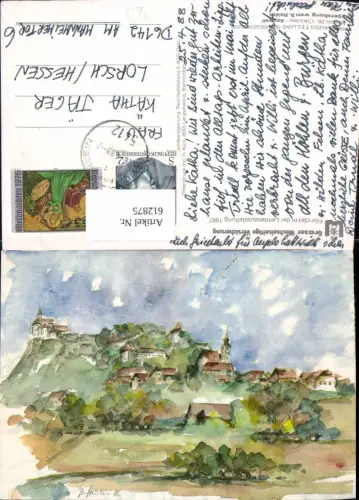 612875,Künstler Ak B. Heiden Riegersburg Burg