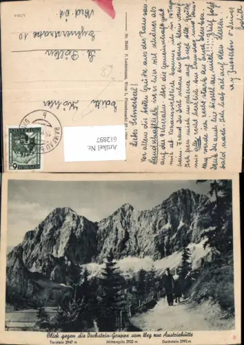612897,Blick geg. d. Dachstein Weg zur Austriahütte Ramsau a. Dachstein