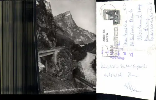 612936,Foto Ak Johnsbach Gesäusestrasse Hochstegtunnel u. Planspitze