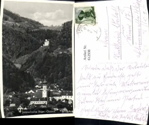 612938,Foto Ak Anger b. Weiz Ansicht m. Kirche