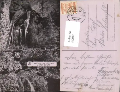 612947,Wasserfall zum Toten Weib b. Frein a. d. Mürz