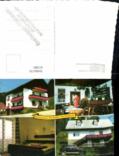 613481,Mehrbild Ak Fischbach Jausenstation Gastzimmer Ferienhaus VW Golf 1 Auto