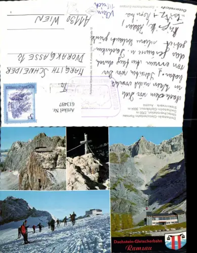613497,Mehrbild Ak Ramsau a. Dachstein Gletscherstation Gipfelkreuz
