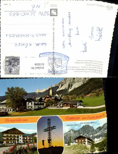 613504,Mehrbild Ak Ramsau a. Dachstein Gipfelkreuz