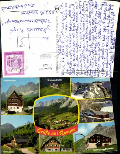 613526,Mehrbild Ak Ramsau a. Dachstein Austriahütte Südwandhütte Ochsenalm