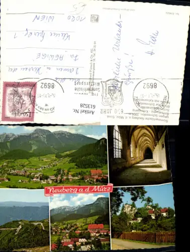 613528,Mehrbild Ak Neuberg a. d. Mürz Stiftskirche Kreuzgang Schneealpenstraße