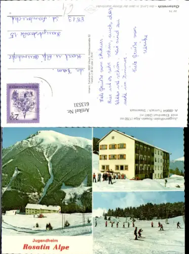 613531,Mehrbild Ak Turrach Jugendheim Rosatin Alpe Wintersport Ski Schi VW Käfer