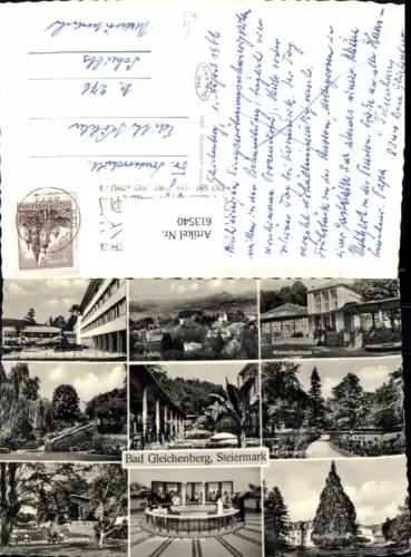 613540,Mehrbild Ak Bad Gleichenberg Totale Kurmittelhaus Rosenstiege Kurparkmotiv