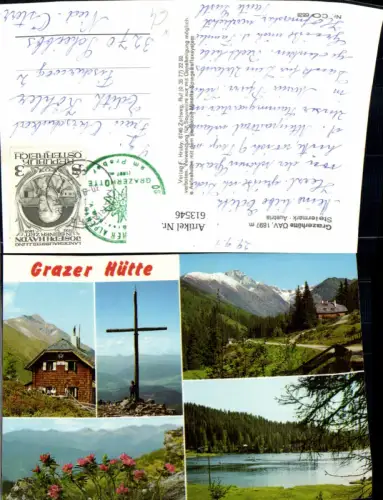 613546,Mehrbild Ak Grazerhütte Bad Mitterndorf Gipfelkreuz
