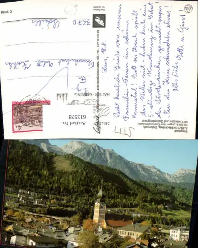613578,Schladming m. Blick geg. Dachsteinmassiv Eselstein u. Guttenberghaus