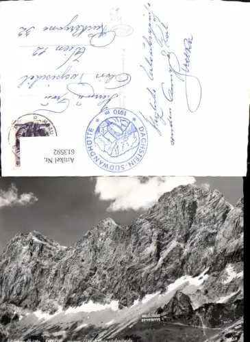 613592,Foto Ak Südwandhütte geg. Dachsteinsüdwände Ramsau a. Dachstein