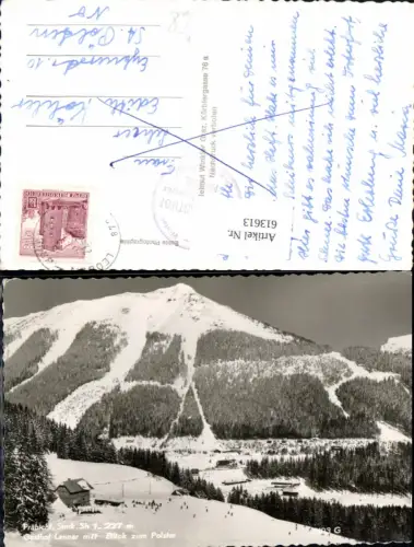 613613,Foto Ak Vordernberg Präbichl Gasthof Lanner m. Blick a. Polster Winteransicht Wintersport Schi Ski