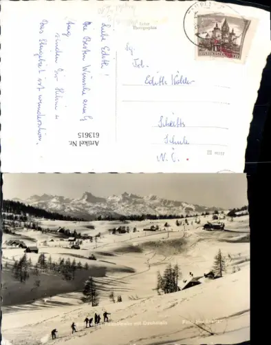 613615,Foto Ak Schigebiet Tauplitzalm m. Dachstein Tauplitz Wintersport Ski Schi