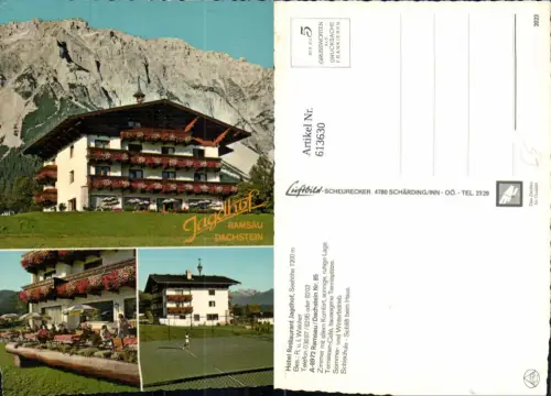 613630,Mehrbild Ak Ramsau a. Dachstein Hotel Restaurant Jagdhof