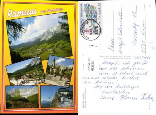613633,Mehrbild Ak Ramsau a. Dachstein Ansichten Seilbahn Bergstation Kirche