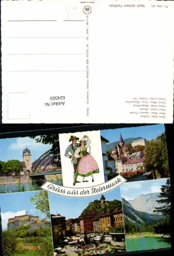 624503,Mehrbild Ak Steiermark Leoben Ausseer Tracht Murau Riegersburg Grüner See Graz
