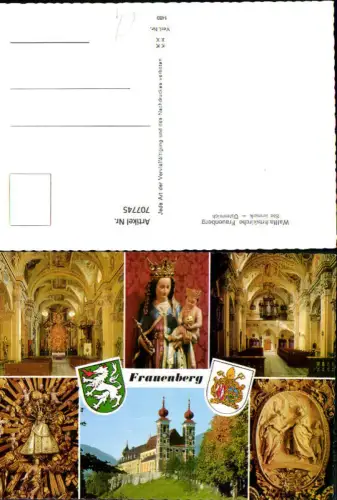 707745 Mehrbild AK Ardning Wallfahrtskirche Frauenberg Ansichten Gnadenmutter Altar