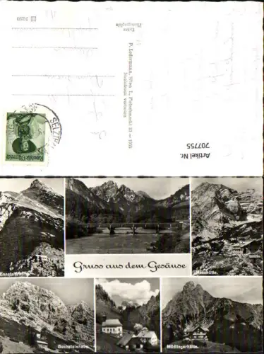 707755 Mehrbild AK Gruss a. d. Gesäuse Hesshütte Ennstalerhütte Johnsbach Mödlingerhütte