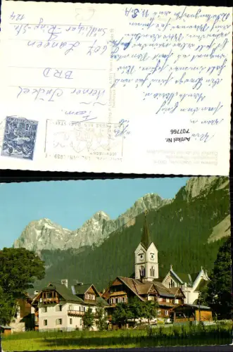 707766 Ramsau am Dachstein Evangelische Pfarrkirche Gasthof Pehab u. Musikpavillon