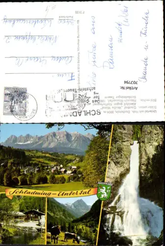 707794 Mehrbild AK Schladming Untertal Wasserfall Gasthof Weiße Wand