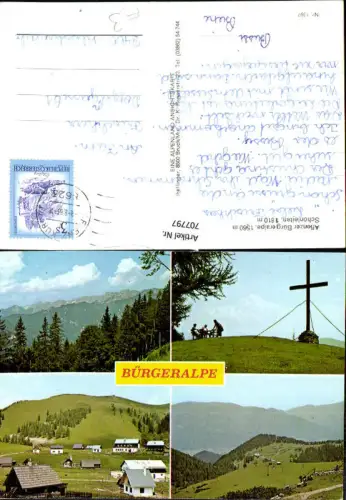 707797 Mehrbild AK Aflenz Aflenzer Bürgeralpe Schönleiten Gipfelkreuz