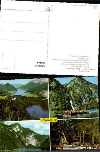 707808 Mehrbild AK Toplitzsee Gössl Grundlsee Plättenfahrt Jausenstation