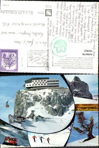 707823 Mehrbild AK Ramsau a. Dachstein Gletscher-Restaurant Hunerkogel Wintersport Seilbahn Gondel