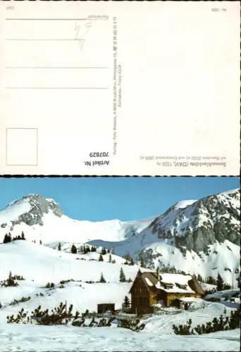 707829 St Katharein an der Laming Sonnschienhütte mit Ebenstein u. Graserwand Winteransicht