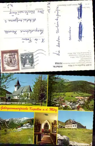 707958 Mehrbild AK Kapellen a. d. Mürz Kirche Innenansicht Waxriegelhaus