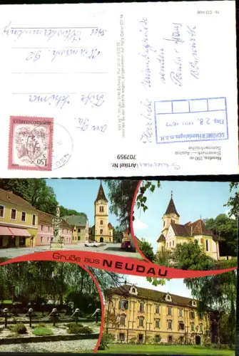 707959 Mehrbild AK Neudau Kirche Soldatenfriedhof Ortsansicht