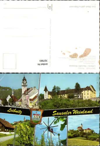 707983 Mehrbild AK Leibnitz Sausaler Weinland Schloss Seckau Kitzeck Klapotetz