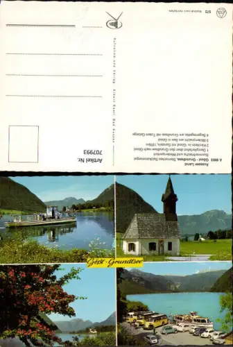 707993 Mehrbild AK Gössl Grundlsee Ausserland Dampferfahrt Kirchlein Segelregatta Bus Postbus