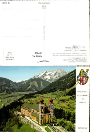 707996 Ardning Wallfahrtskirche Maria-Kulm Frauenberg b. Admont pub Alpine Luftbild FÖ 55569