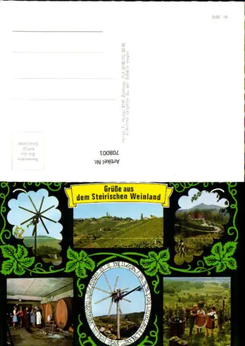 708001 Mehrbild AK Steirisches Weinland Wein Weinberg