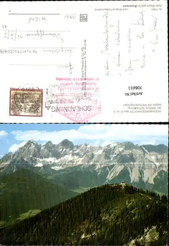 708011 Hochwurzenhütte Schladming Rohrmoos geg. d. Dachsteingruppe