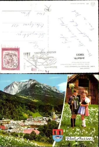 708021 Mehrbild AK Bad Aussee mit Trisselwand Kinder mit Ausseer Tracht Narzissenwiese