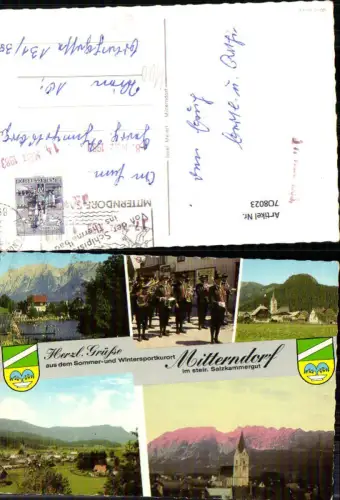708023 Mehrbild AK Bad Mitterndorf Ansicht Trachtenkapelle Musikikapelle