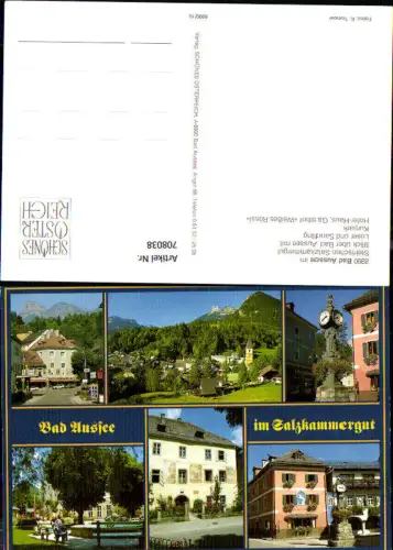 708038 Mehrbild AK Bad Aussee mit Loser u. Sandling Kurpark Hofer-Haus Gasthof Weißes Rössl