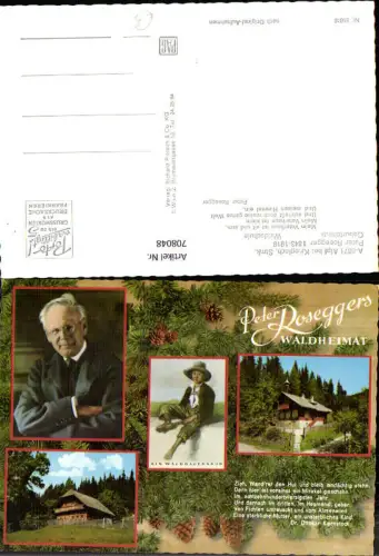 708048 Mehrbild AK Alpl Krieglach Peter Rosegger Portrait Geburtshaus Waldschule Spruch