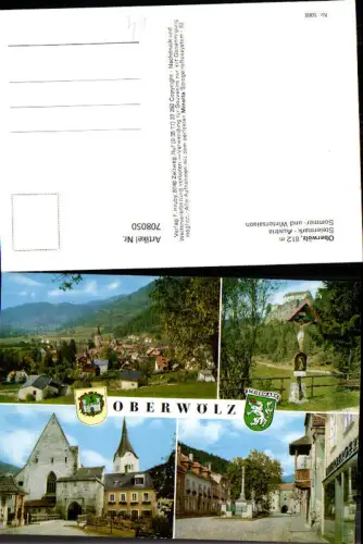708050 Mehrbild AK Oberwölz Wegkreuz Ortsansichten