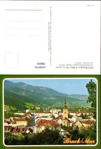 708059 Bruck an der Mur v. Schlossberg geg. Mugel u. Roßeck