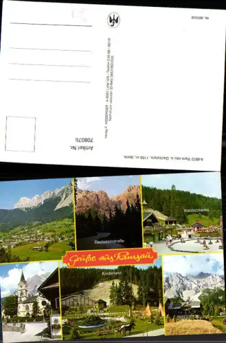 708076 Mehrbild AK Ramsau a. Dachstein Dachsteinstraße Waldschenke Kinderland
