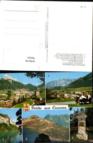 708104 Mehrbild AK Eisenerz Schichtturm Leopoldsteinersee Erzberg Dietrichsteinsäule