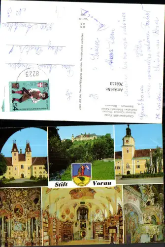 708113 Mehrbild AK Chorherrenstift Vorau Stiftshof Ostfront Vorplatz Bibliothek
