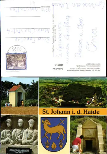 708118 Mehrbild AK St Johann in der Haide Schirnhoferkreuz Römergrab Gemeindewappen