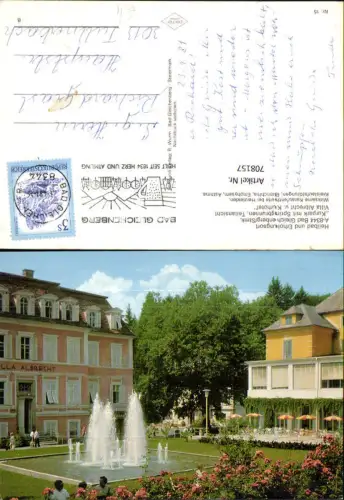 708157 Bad Gleichenberg Kurpark mit Springbrunnen Villa Albrecht Kurhotel