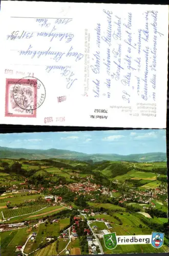 708162 Fliegeraufnahme Friedberg Totale