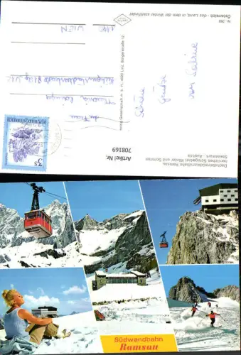 708169 Mehrbild AK Ramsau am Dachstein Südwandbahn Seilbahn Gondel Wintersport