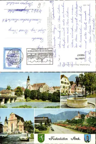 708547 Mehrbild AK Frohnleiten Kirche Brunnen