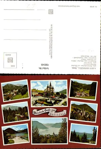 708549 Mehrbild AK Mariazell Basilika Mariazellerbahn Erlaufsee